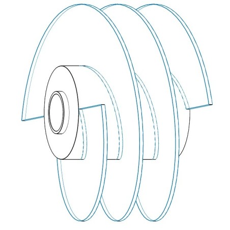 RVS verdringer waaier